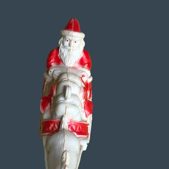 Irwin Celluloid Santa Sleigh Reindeer Vintage 1950's Christmas Decor Ornament To - Picture 5 of 10